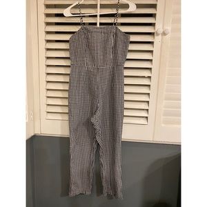 Gingham print jumpsuit